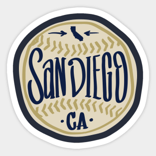 San Diego Hand Drawn Script Design Sticker